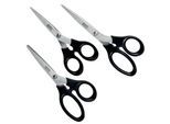 LEITZ® Schere 5424, ergonomischer Griff, für Links-/Rechtshänder geeignet, L 185 mm, rostfreier Stahl/Kunststoff, schwarz