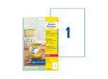 Avery Zweckform Wetterfeste Folien-Etiketten L4775REV-20, 210 x 297 mm, wiederablösbar, weiß
