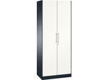 Flügeltürenschrank ASISTO C 3000, 5 Ordnerhöhen, B 800 mm, anthrazit/weiß