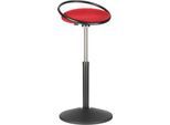 Stehhocker ROVO SOLO mit Ring, 3D-Gestrick, schwarz/rot