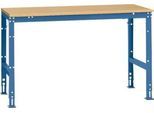 Manuflex Grundtisch UNIVERSAL Standard, Tischplatte Multiplex, 1500x800, brillantblau
