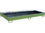 Bauer Regalwanne RW 3300-2 PE, mit PE-Einsatz, B 3262 x T 1312 x H 267 mm, bis 540 l, Stahl lackiert, resedagrün