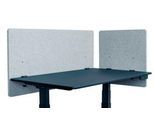 Schreibtisch-Trennwand Luxor, für Plattenstärke bis 40 mm, Klammerbefestigung, ca. 6 kg, B 1200 x T 20 x H 600 mm, recycelte Materialien, hellgrau