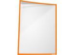 Infotasche, magnetisch, PET-Folie, B 435 x H 312 mm, hoch/quer, orange, 5 Stück