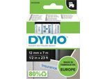 DYMO® Schriftbandkassette D1 45014, 12 mm breit, weiß/blau