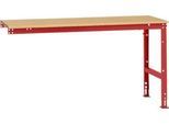 Manuflex Ansatztisch UNIVERSAL Standard, 1750 x 800 mm, Multiplex natur, rubinrot
