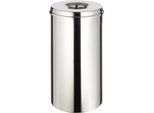 Abfallsammler für Innenanwendung, 50 L, selbstlöschend, Korpus Edelstahl/Deckel Edelstahl