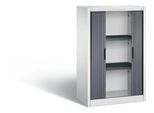 C + P Rollladenschrank Omnispace, 3 OH, abschließbar, B 800 x T 420 x H 1230 mm, Stahl/Kunststoff, lichtgrau/schwarzgrau