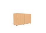 Schiebetürenschrank, B 1200 mm, 2 OH, Buche-Dekor