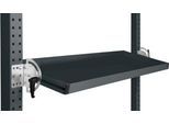 Manuflex Neigbare Ablagekonsole, für Reihe Universal oder Profi, Nutztiefe 345 mm, für Tischbreite 1250 mm, anthrazit