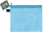 Reißverschlussbeutel FolderSys, A5, Stärke 0,20 mm, B 254 x H 200 mm, PVC-freie Folie, blau-transparent