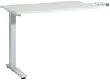 Schäfer Shop Select Anbautisch Start Off, f. T-Fuß, rechteckig, B 1000 x T 600 x H 735 mm, lichtgrau