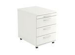 Rollcontainer TARA, 3 Schübe, Utensilienauszug, B 428 x T 580 x H 590 mm, lichtgrau