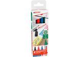 Marker edding 400, feine Spitze, sortiert, 4er-Set