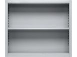 Schäfer Shop Select Aufsatzregal MS, 2 OH, B 950 x T 400 x H 800 mm, Stahlblech, Weißaluminium