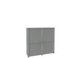 Rollladenschrank, 4 OH, 2teilig, mit Mitteltrennwand, B 1600 mm, silber