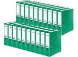 FALKEN Recycolor Ordner, DIN A4, Rückenbreite 80 mm, 20 Stück, grün