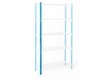 Universal-Steckregal, Stützen, mit Kunststofffüßen, H 2250 mm, himmelblau