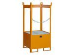 Fass-Stapelpalette Bauer FSP-1, seitlich offen, Kap. 1 x 200 l Fass, orange