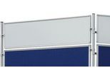 Franken Stellwandtafel ECO beidseitig Schreibtafel, Aluminiumrahmen, 1200x300 mm