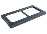 Schäfer Shop Genius Stahlsockel TETRIS WOOD, für Regale/Schränke B 400 mm, anthrazit
