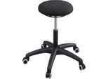 Drehhocker ASSISTENT, mit Rollen, Sitz Stoff