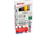 Flipchartmarker Set Edding Highlighting + Shading, 4-teilig, Strichstärke 1,5-3/1-5 mm, nachfüllbar, farbsortiert