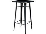 Hoher Outdoor-Tisch meet by Paperflow URBAN, quadratisch, B 600 x H 1080 mm, Stahl verzinkt, schwarz-schwarz