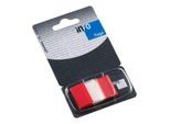 Haftnotizen INFO FLAGS, Z-Faltung, beschreibbar, selbstklebend, ablösbar, lösungsmittelfrei, 50 Blatt mit Spender, B 43 x H 25 mm, rot-transparent