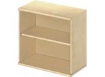 Schäfer Shop Select Ansatz-/Aufsatz-Regal LOGIN, 2 Ordnerhöhen, B 800 x T 420 x H 726 mm, Ahorn Dekor