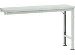 Manuflex Ansatztisch UNIVERSAL Spezial, 1500 x 800 mm, Melamin lichtgrau, lichtgrau