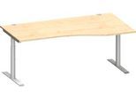 Schäfer Shop Genius Freiformschreibtisch MODENA FLEX, Ansatz rechts, Breite 1800 mm, Ahorn