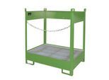 Fass-Stapelpalette Bauer FSP-2, seitlich offen, für 2 x 200 l Fass, grün