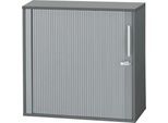 Schäfer Shop Select Querrollladenschrank SET UP, abschließbar, 2 Ordnerhöhen, B 800 x T 420 x H 788 mm, graphit