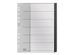 Leitz® Registermappe Recycle, A4, beschreibbar, Universalllochung, zu 100 % recycelbar, Kunststoff, schwarz, Taben 1-31