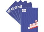Avery Zweckform 1773-5 Stunden-Nachweis, Format A4, 5 Bücher mit jeweils 2 x 40 Blatt, FSC®-Papier, 5 Stück, weiß/gelb