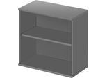 Schäfer Shop Select Ansatz-/Aufsatz-Regal LOGIN, 2 Ordnerhöhen, B 800 x T 420 x H 726 mm, graphit