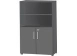 Schäfer Shop Select Kombischrank SET UP, 4 OH, B 800 x T 420 x H 1514 mm, graphit/graphit