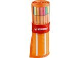 STABILO® Fineliner Point 88, 0,4 mm, farbsortiert, Nylon-Etui à 30 Stück