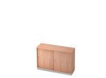 Schiebetürenschrank, 2 OH, B 1200 x T 400 mm, Nussbaum-Dekor