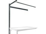 Aufbauportal m. Ausleger, Ansatztisch STANDARD Arbeitstisch/Werkbank UNIVERSAL/PROFI, 1500 mm, anthrazit