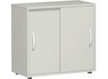 Schiebetürenschrank PALENQUE, 2 OH, B 800 x T 400 x H 752 mm, lichtgrau