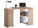 Eckschreibtisch, Winkel rechts, 2 Regalfächer & 1 Schrank mit Schubfach, B 1180 x T 770 x H 760 mm, Sonoma Eiche