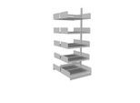 Variabo Freiarmregal, Anbaufeld, doppelseitig, 400 mm Fachtiefe, 750 x 2000 mm