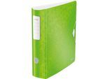 LEITZ® Ordner Active WOW, DIN A4, Rückenbreite 82 mm, grün