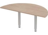 Schäfer Shop Select Ansatztisch PLANOVA ERGOSTYLE, 1/2 Kreis, Eiche-Dekor/weißalu