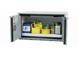 Sicherheitsunterbauschrank Typ 90 asecos UB-T-90, Flügeltüren, Front Lichtgrau, B 1102 x T 574 x H 600 mm