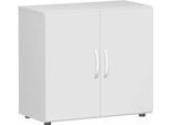 Flügeltürenschrank PALENQUE, 2 OH, B 800 x T 420 x H 752 mm, lichtgrau