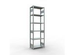 Schulte Lagertechnik Fachbodenregal-Stecksystem MULTIplus 250, Grundregal, Längenriegel, 2500x750x400 mm, 6 Böden, verzinkt