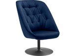 meet by Paperflow Drehsessel SCOOP, Polyurethaneschaum, bis 120 kg, Stahl & Polyester, schwarz & blau